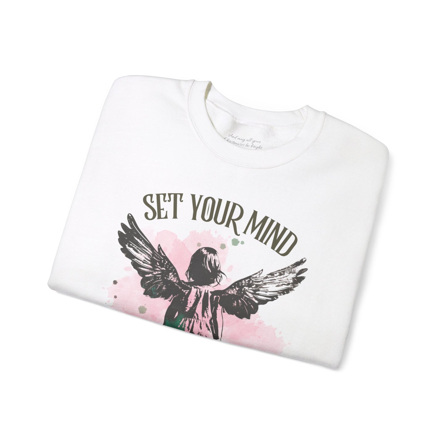 Set Your Mind on the Things Above Sweatshirt, Unisex Heavy Blend™ Crewneck, Christian Apparel, Biblical Clothing, Inspirational Apparel, Jesus Shirt