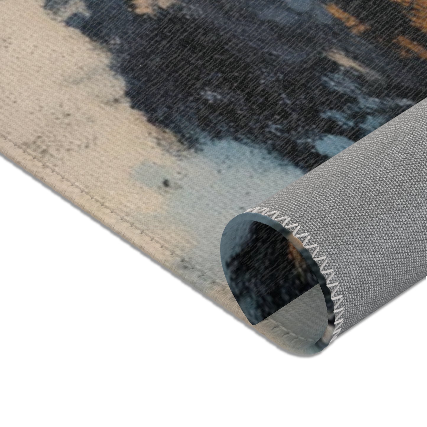 Flowing Abstract Art Area Rug, Funky, Colorful, & Unique Area Rugs, Custom Print Rug or Bathmat, 3 Sizes - 24x36 in, 36x60 in and 48x72 in