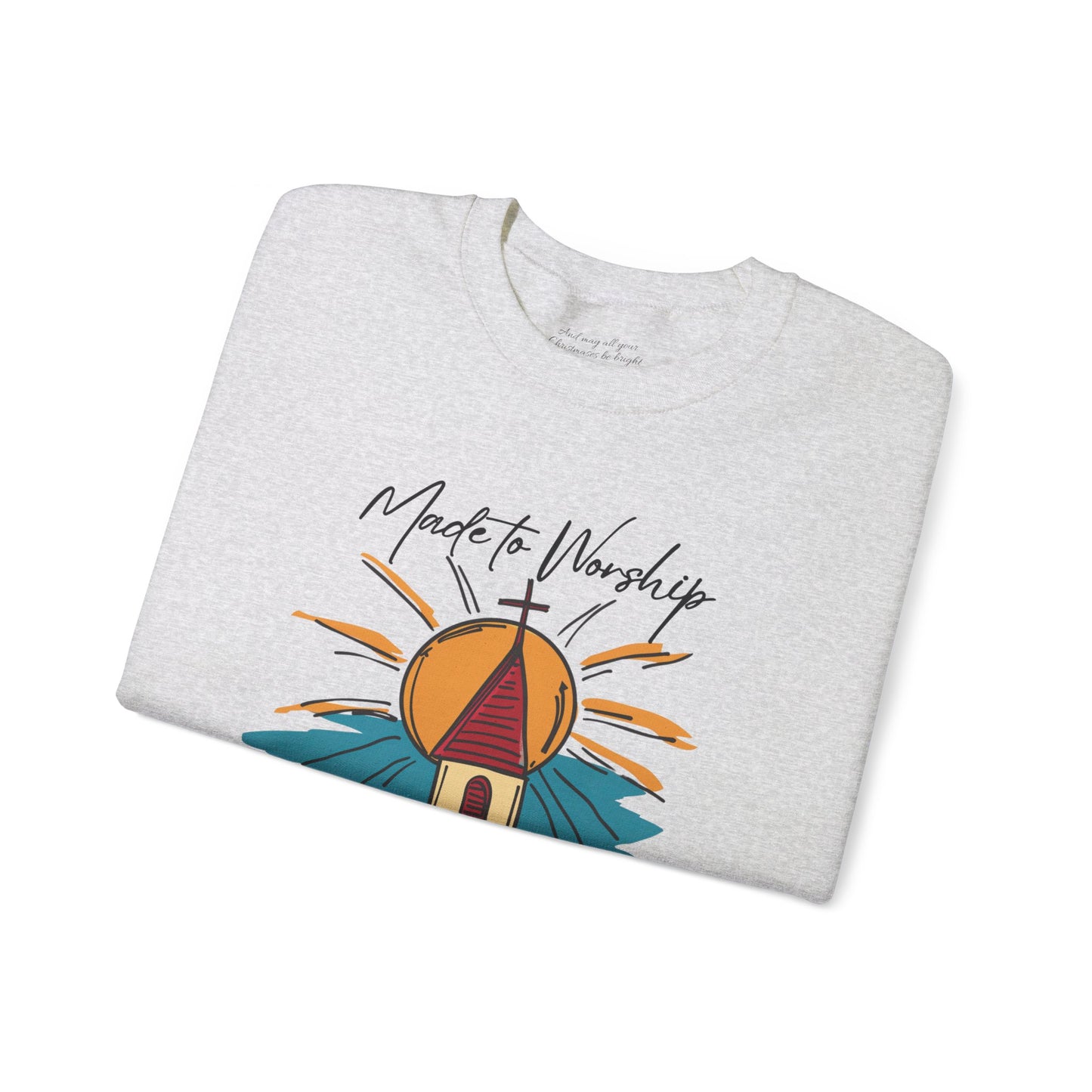 Made to Worship Sweatshirt, Unisex Heavy Blend™ Crewneck, Christian Apparel, Biblical Clothing, Inspirational Apparel, Jesus Shirt