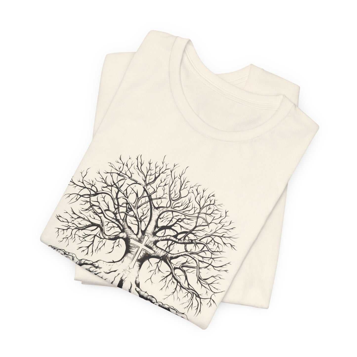 Rooted in Christ Unisex Jersey Short Sleeve Tee, Christian Merch, Jesus Loves You, Faith Based Shirt, Christian Apparel, Jesus Apparel