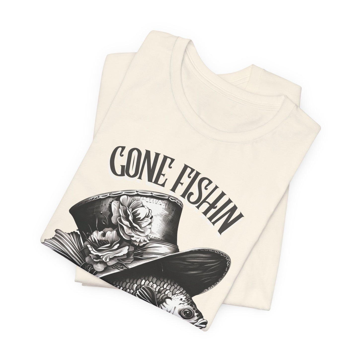 Gone Fishin' T-shirt - Unisex Jersey Short Sleeve Tee, Christian Merch, Christian Streetwear, Faith Based Shirt, Christian Apparel, Christian Shirts