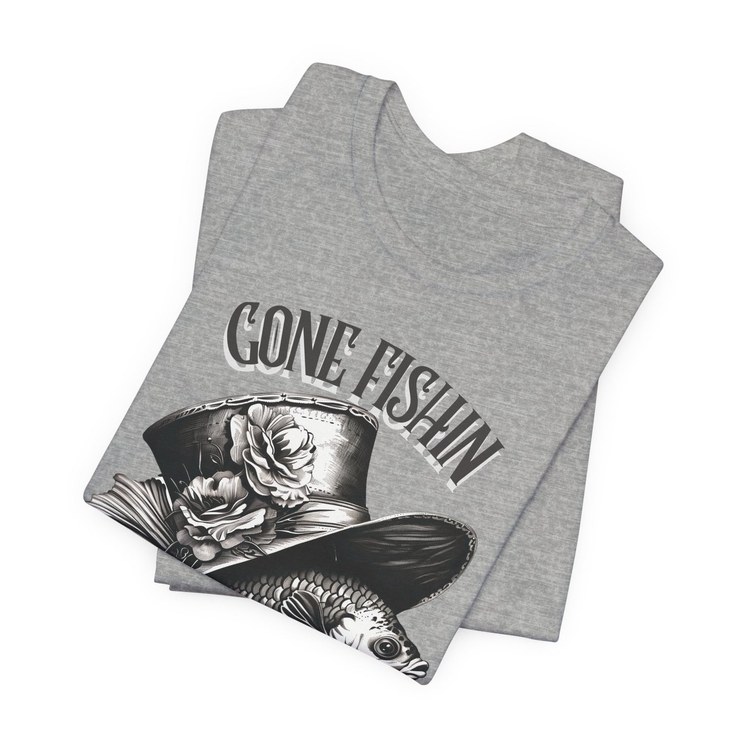 Gone Fishin' T-shirt - Unisex Jersey Short Sleeve Tee, Christian Merch, Christian Streetwear, Faith Based Shirt, Christian Apparel, Christian Shirts