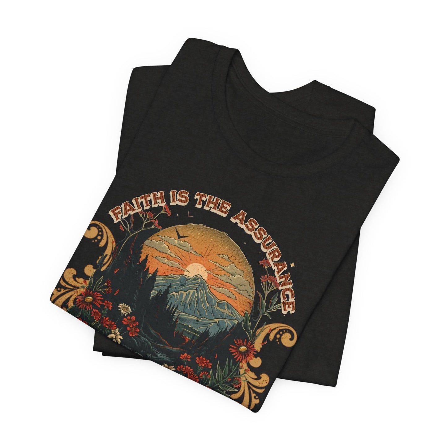Hebrews 11:1 T-Shirt - Unisex Jersey Short Sleeve Tee, Christian Merch, Christian Streetwear, Faith Based Shirt