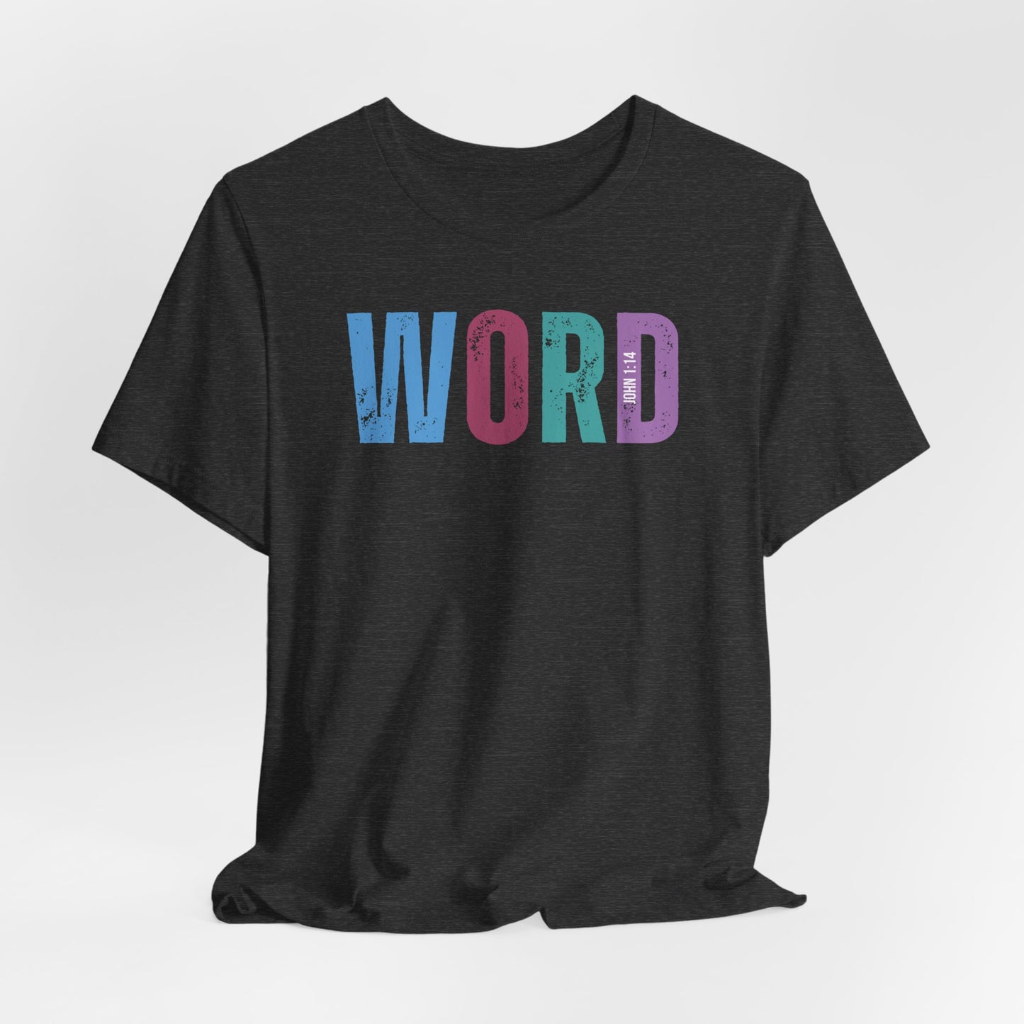 Word, John 1:14 T-shirt - Unisex Jersey Short Sleeve Tee, Christian Merch, Christian Streetwear, Faith Based Shirt, Christian Apparel, Christian Shirts