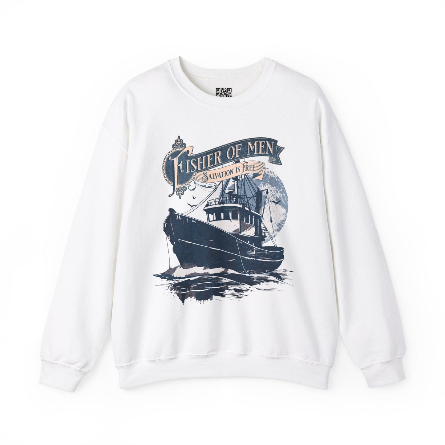 Fisher of Men Unisex Heavy Blend Crewneck Sweatshirt, Christian Merch, Christian Streetwear, Ministry Shirt, Faith Based Shirt, Jesus Apparel