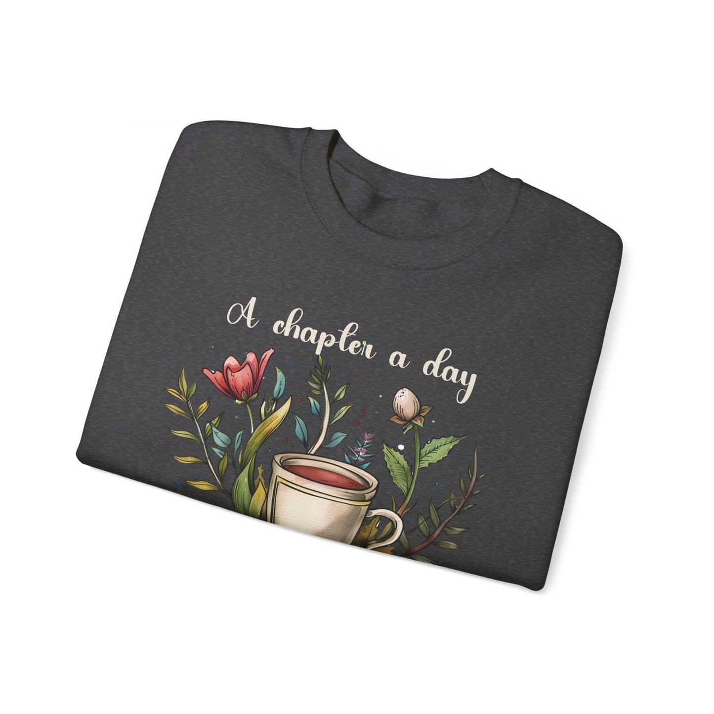 A Chapter a Day Sweatshirt, Unisex Heavy Blend™ Crewneck, Christian Apparel, Biblical Clothing, Inspirational Apparel, Jesus Shirt
