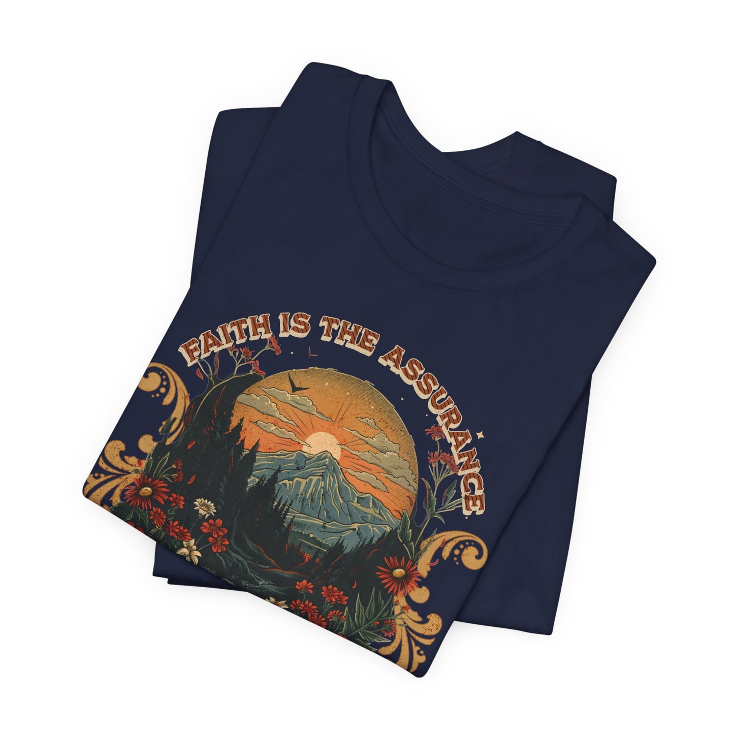 Hebrews 11:1 T-Shirt - Unisex Jersey Short Sleeve Tee, Christian Merch, Christian Streetwear, Faith Based Shirt