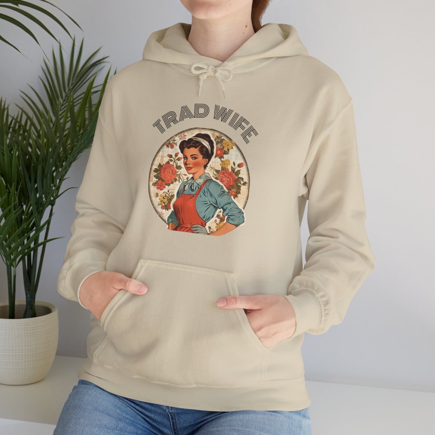 Trad Wife Hoodie, Wifey, Traditional Wife Hoodie, Wifely Gift, Vintage Housewife Sweater, Real Housewife Gift, Wifely Gift, 1950s Housewife