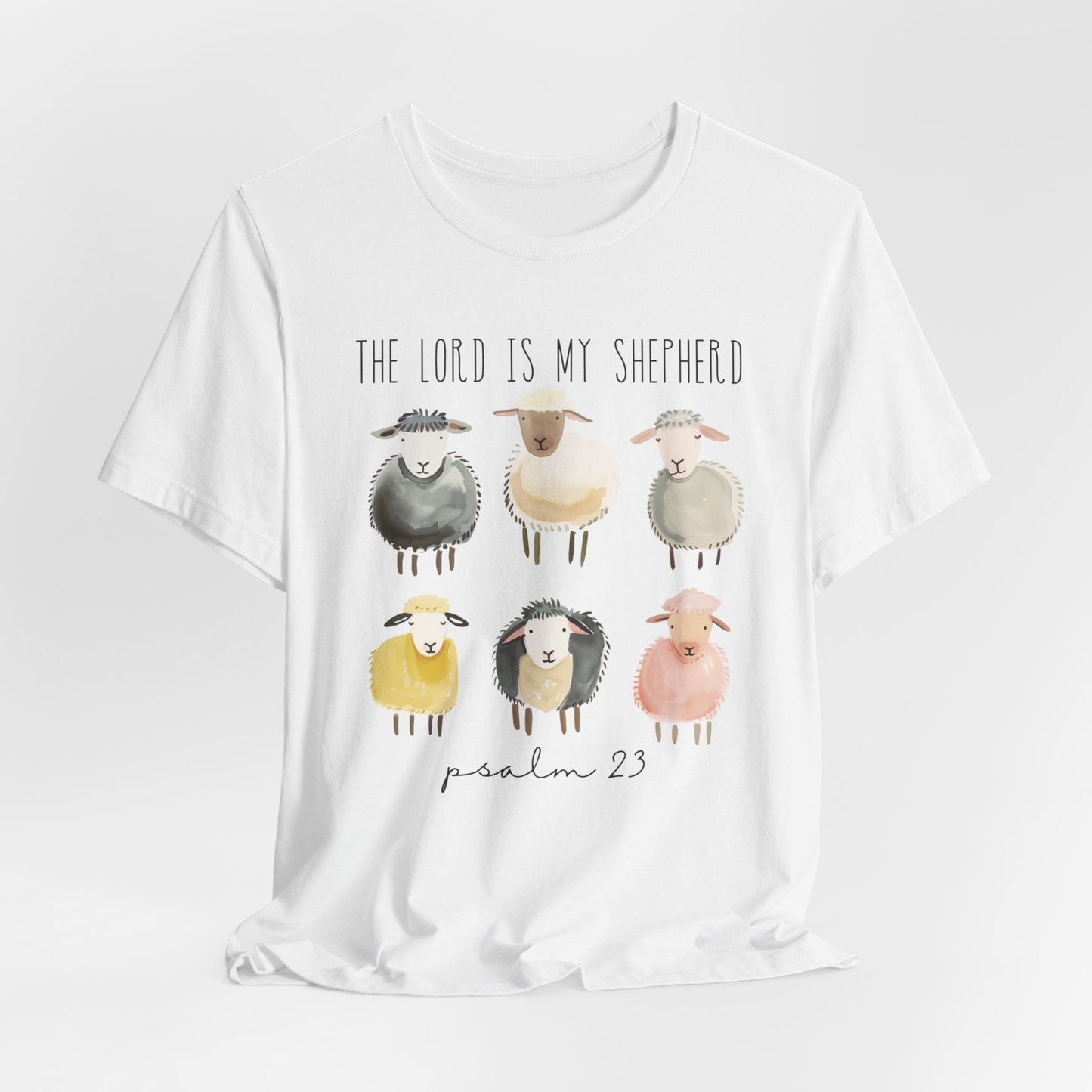 The Lord is My Shepherd Unisex Jersey Short Sleeve Tee, Christian Merch, Jesus Loves You, Faith Based Shirt, Christian Apparel, Jesus Apparel