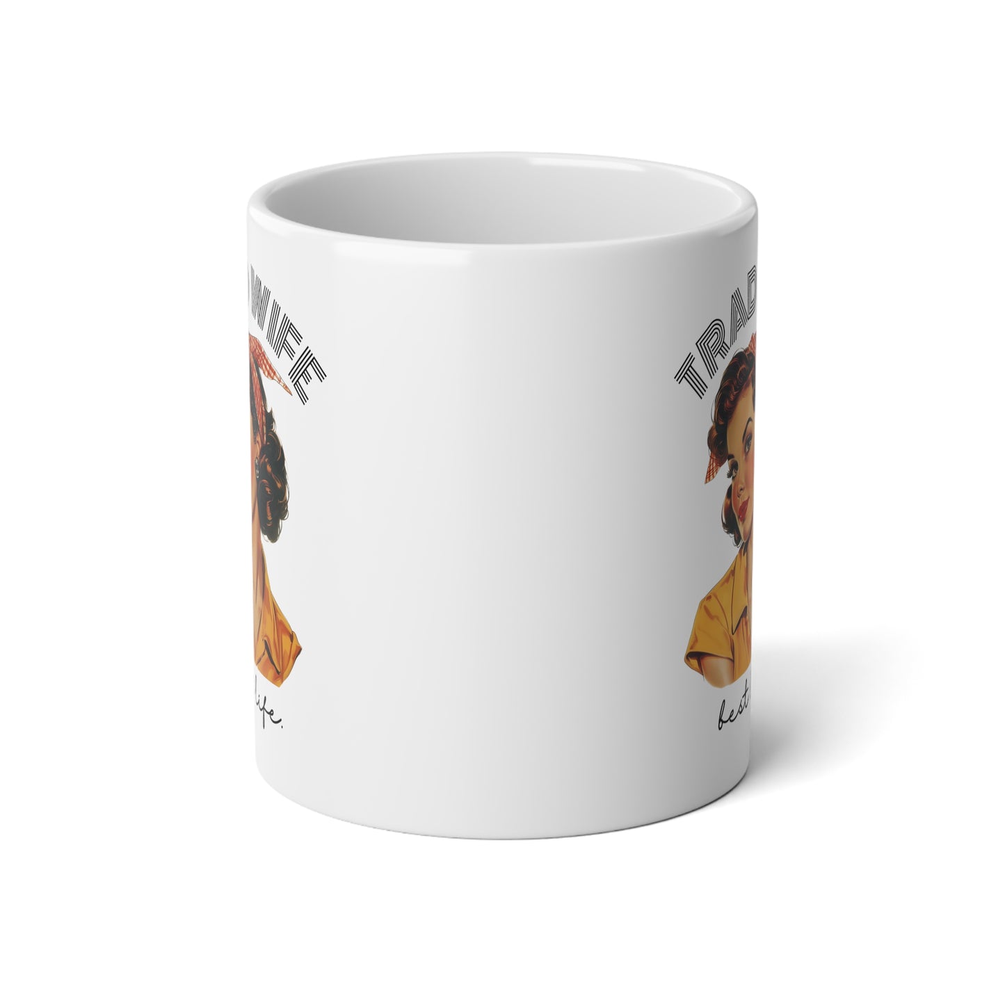 Trad Wife Jumbo Mug, 20oz, Homemaker Gift, Traditional Housewife Tea Cup, Trad Wife Gifts, Present for Wifey, Bridal Shower Mug
