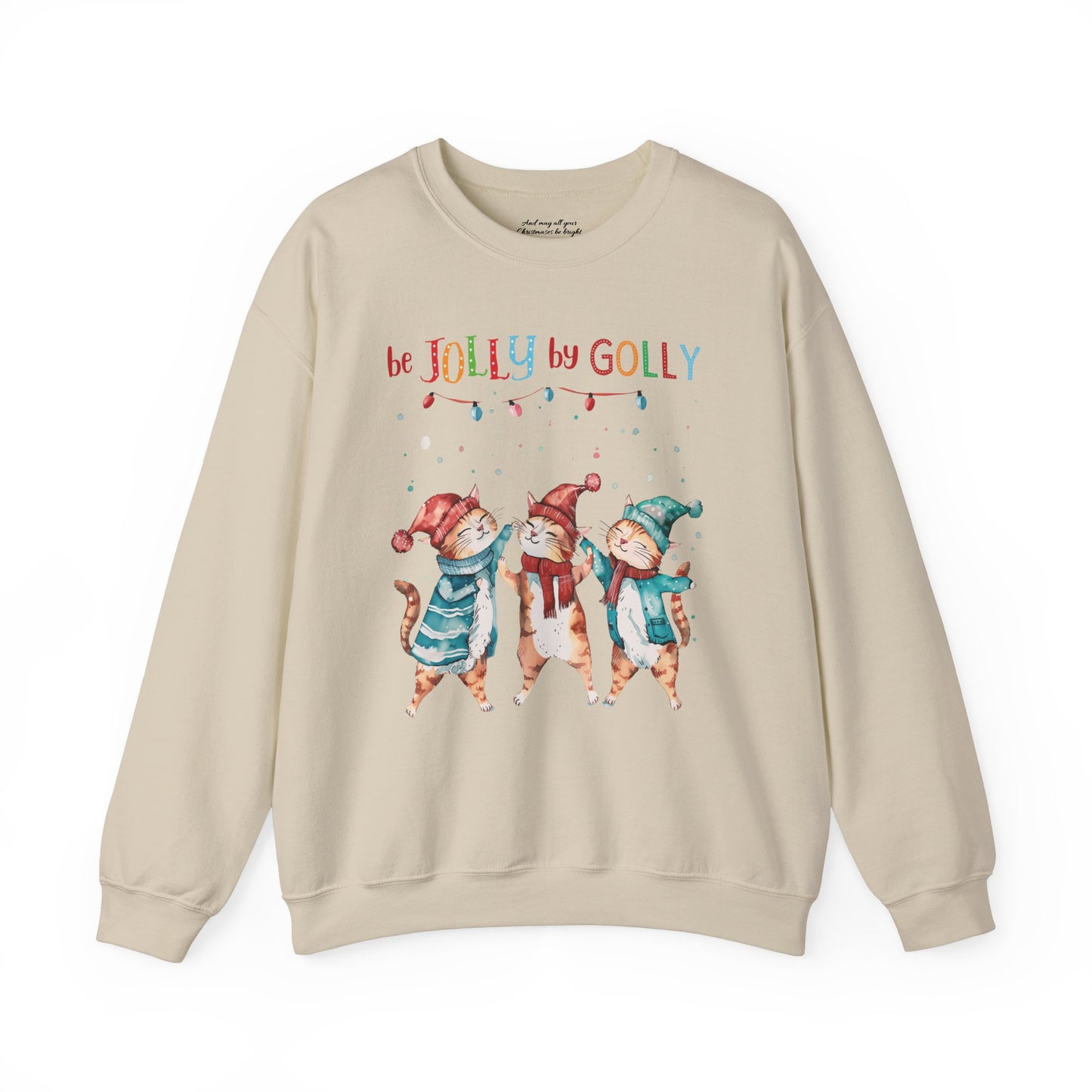 Be Jolly Cat Christmas Sweatshirt, Unisex Heavy Blend™ Crewneck, Cat Mom Shirt, Veterinarian Gift, Secret Santa Gift, Cat Sweatshirt