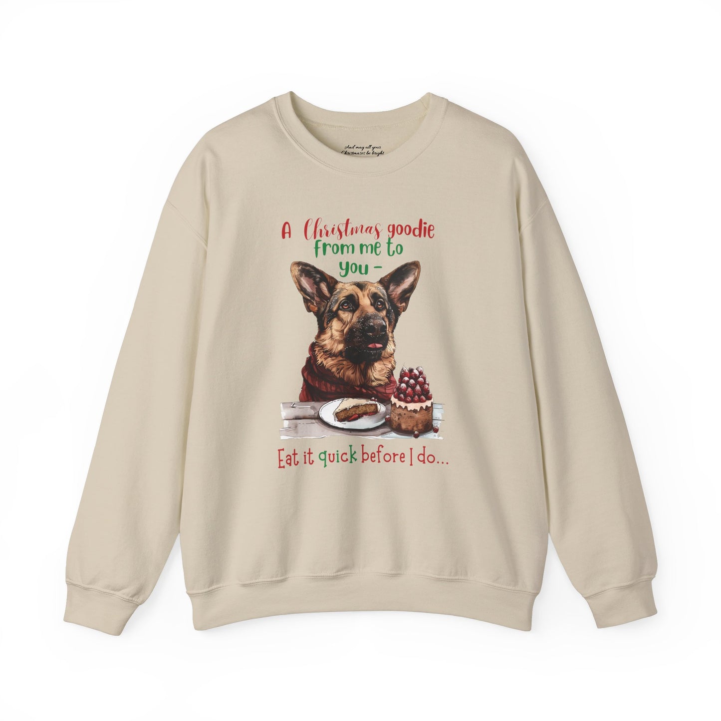 German Shepherd Christmas Sweatshirt, Unisex Heavy Blend™ Crewneck, Dog People or Veterinarian Gift, Dog Christmas Shirt, Cute Gift From Dog