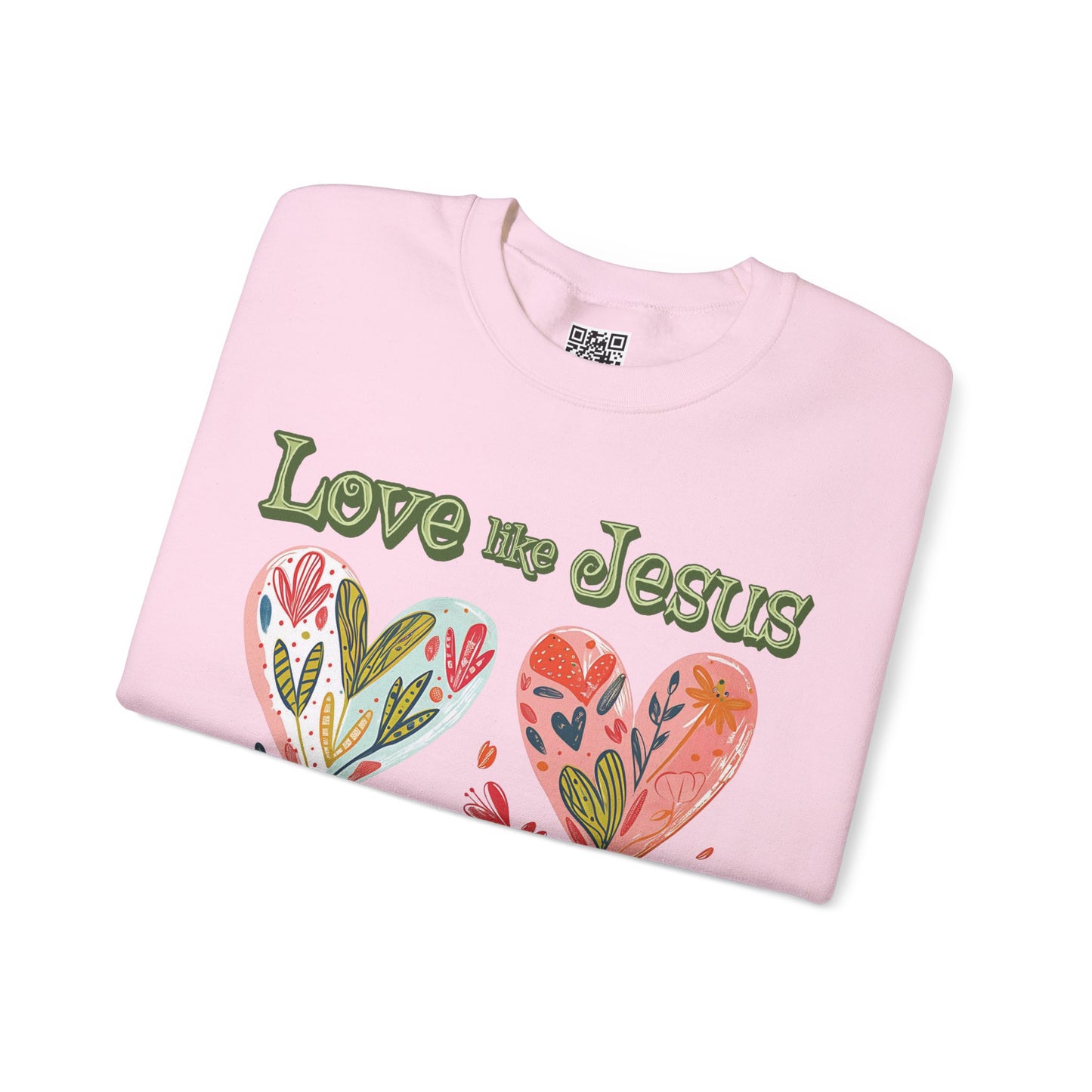 Love like Jesus Unisex Heavy Blend Crewneck Sweatshirt, Christian Merch, Christian Streetwear, Ministry Shirt, Faith Based Shirt, Jesus Apparel
