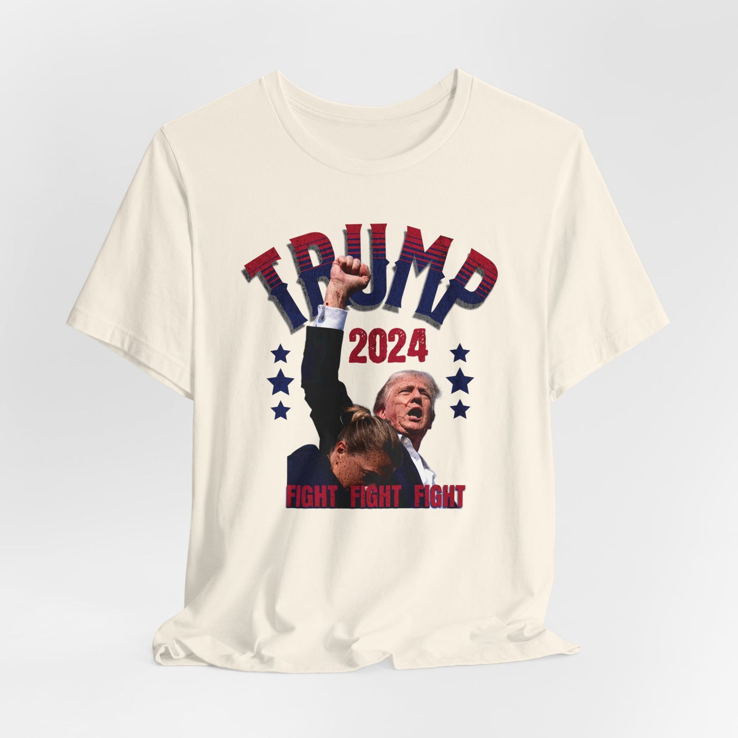 Trump 2024 T-Shirt - Unisex Jersey Short Sleeve Tee, Election Apparel, Election 2024, Trump Apparel, Fight Fight Fight