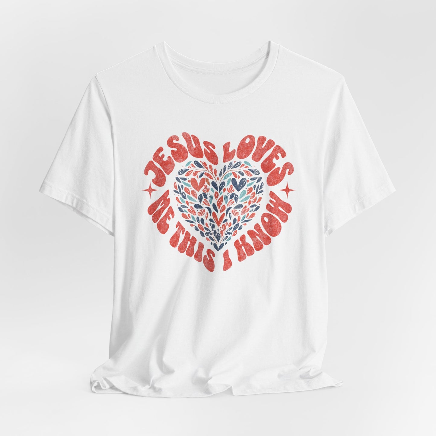 Jesus Loves Me This I Know Unisex Jersey Short Sleeve Tee, Christian Merch, Jesus Loves You, Faith Based Shirt, Christian Apparel, Jesus Apparel