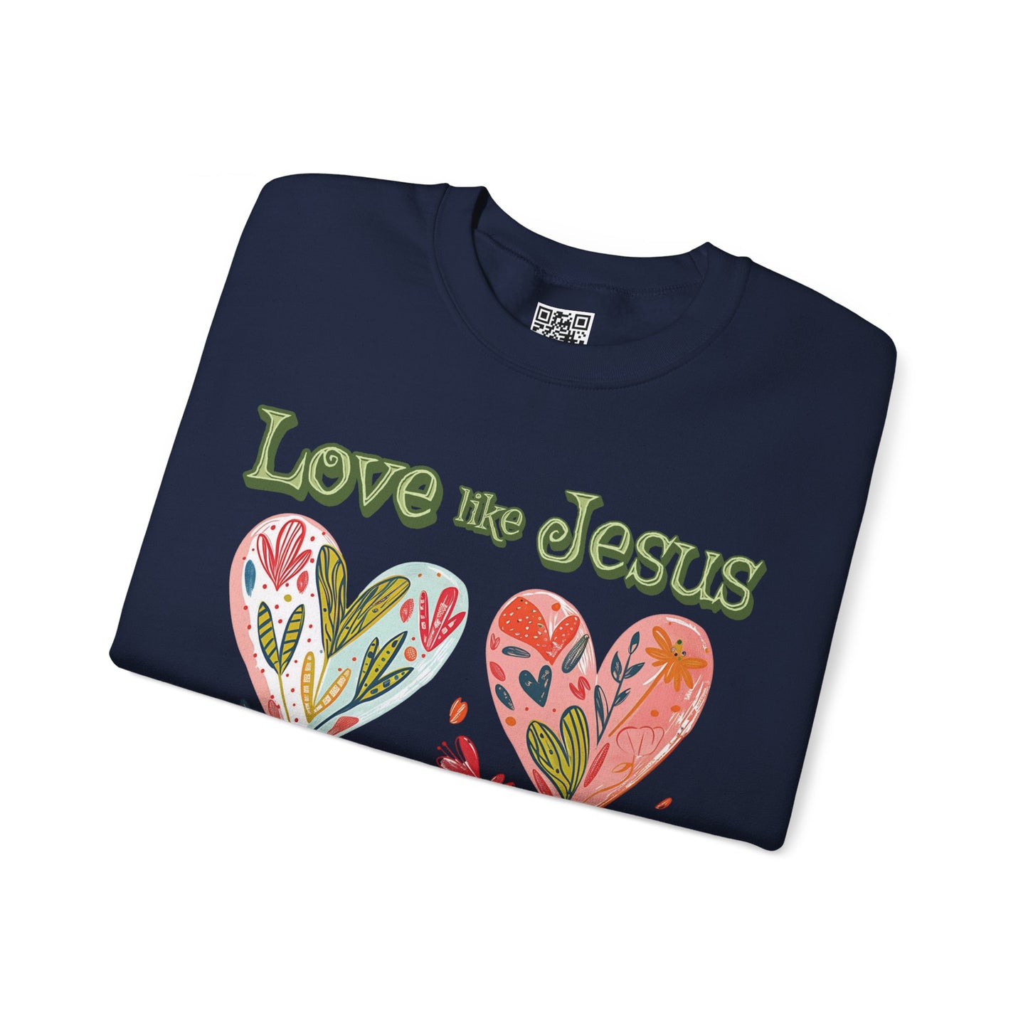 Love like Jesus Unisex Heavy Blend Crewneck Sweatshirt, Christian Merch, Christian Streetwear, Ministry Shirt, Faith Based Shirt, Jesus Apparel