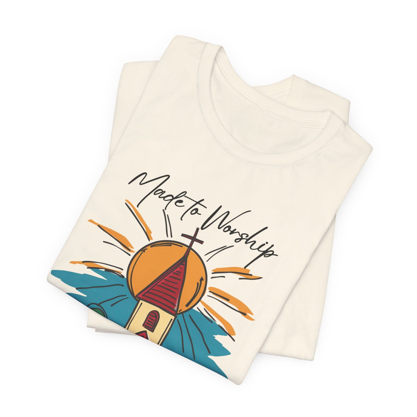 Made to Worship T-shirt - Unisex Jersey Short Sleeve Tee, Christian Merch, Christian Streetwear, Faith Based Shirt, Christian Apparel, Christian Shirts