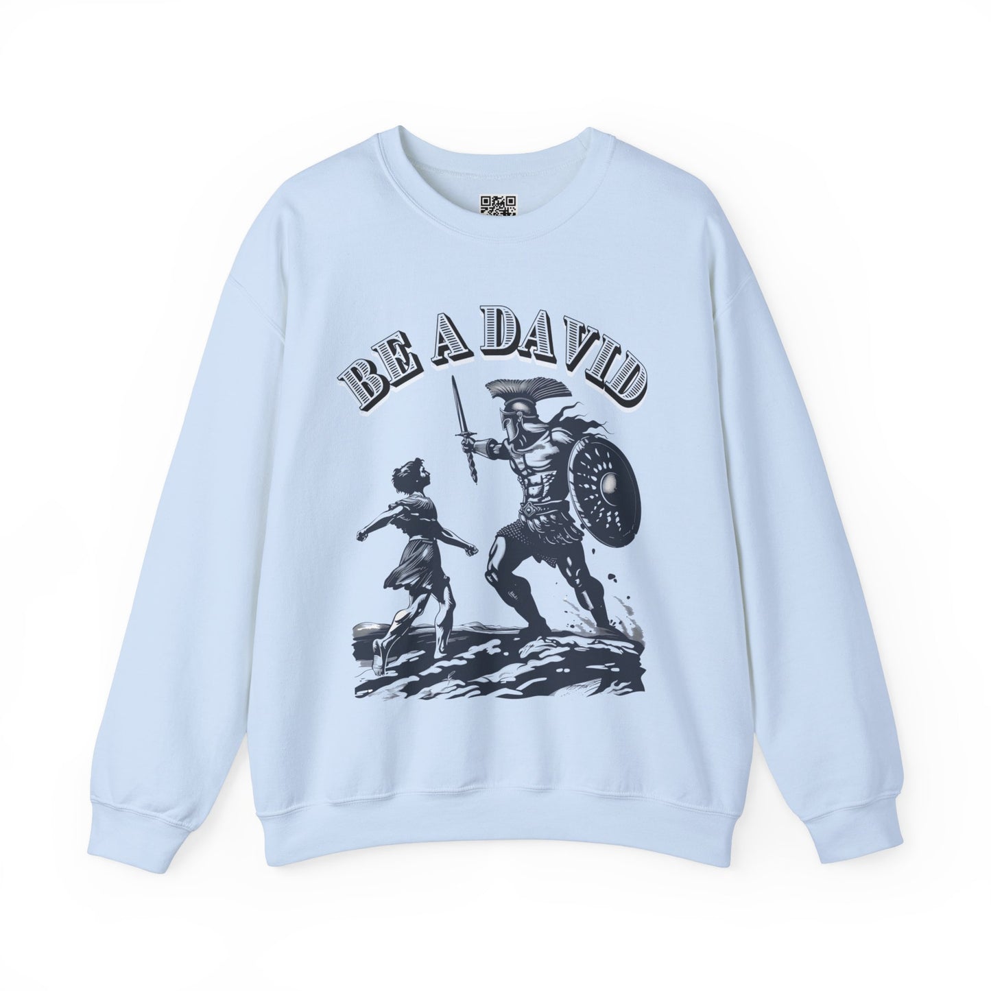 Be a David Unisex Heavy Blend Crewneck Sweatshirt, Christian Merch, Christian Streetwear, Ministry Shirt, Faith Based Shirt, Jesus Apparel