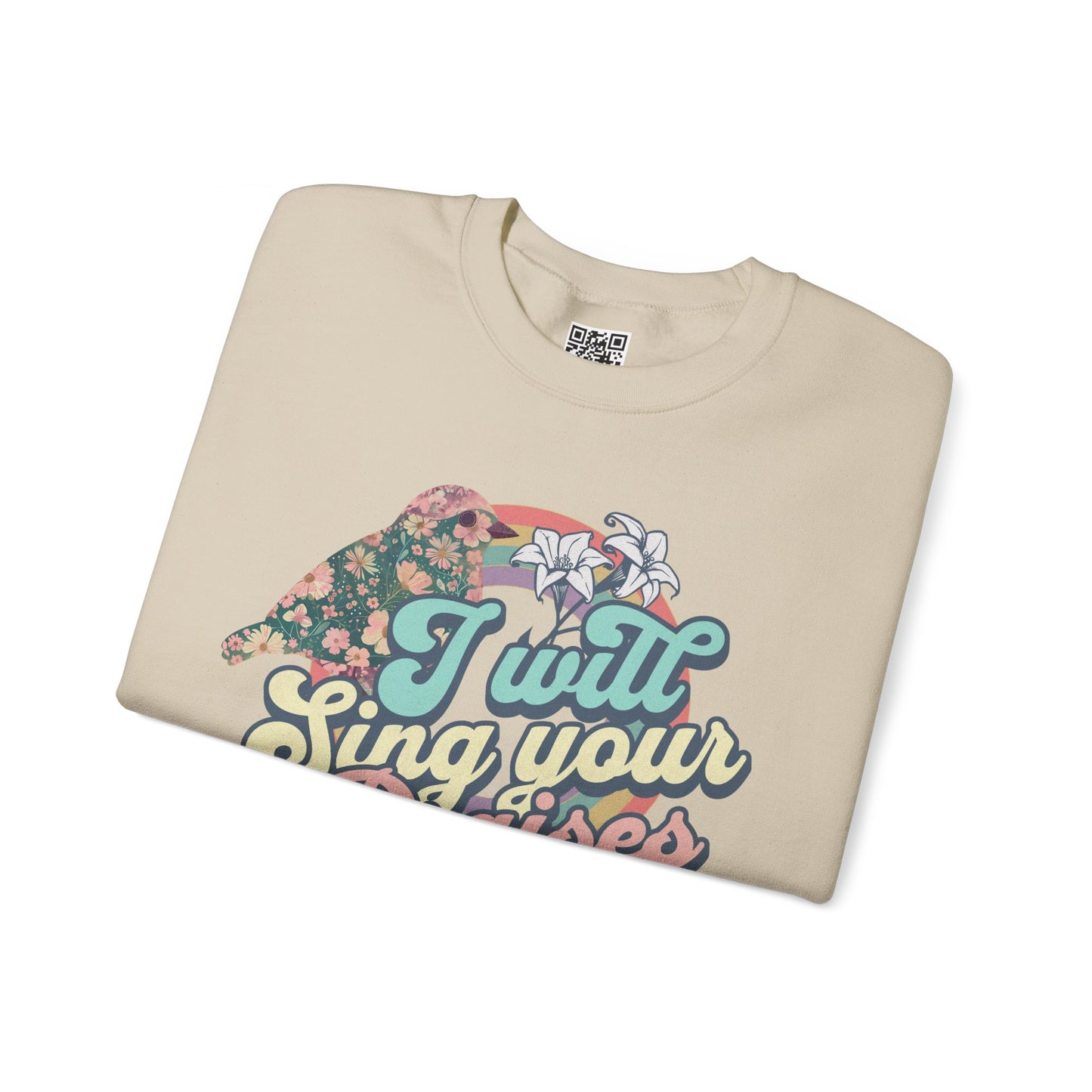 I Will Sing Your Praises Unisex Heavy Blend Crewneck Sweatshirt, Christian Merch, Christian Streetwear, Ministry Shirt, Faith Based Shirt, Jesus Apparel