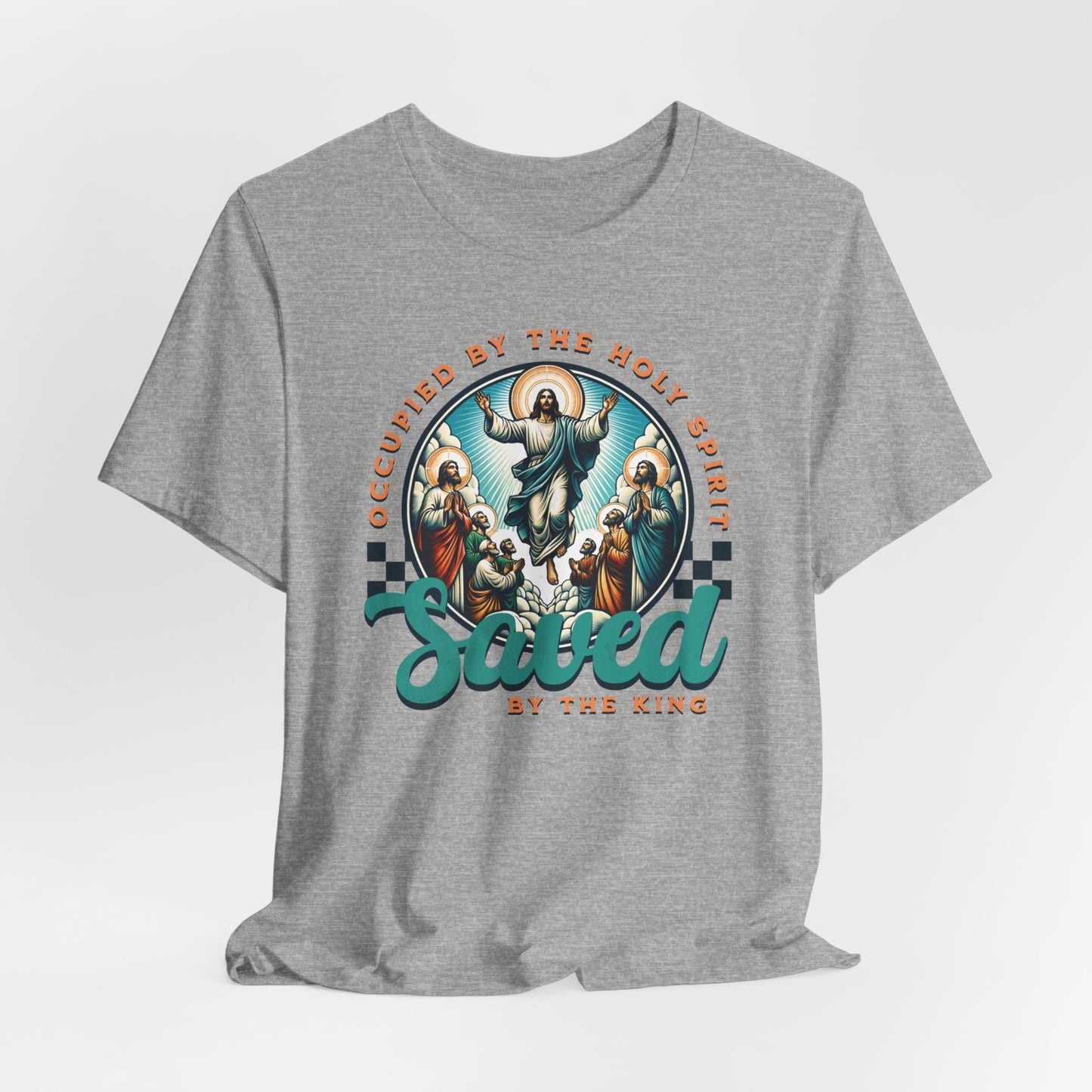Occupied by the Holy Spirit T-Shirt, Unisex Jersey Crewneck, Jesus is the Reason, Jesus is King, Christian Merch, Glory to God