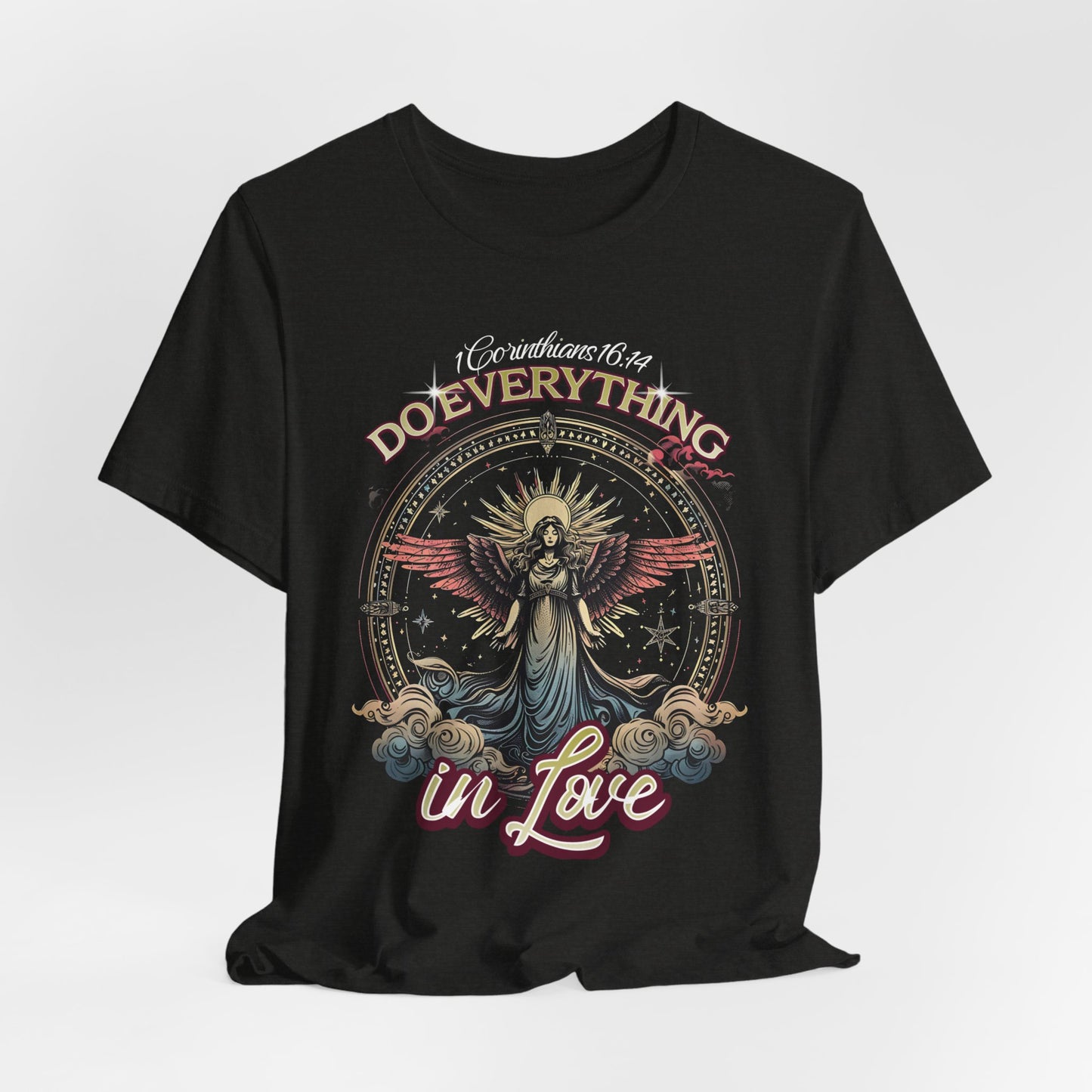 Do Everything in Love T-Shirt - Unisex Jersey Short Sleeve Tee, Christian Merch, Christian Streetwear, Faith Based Shirt