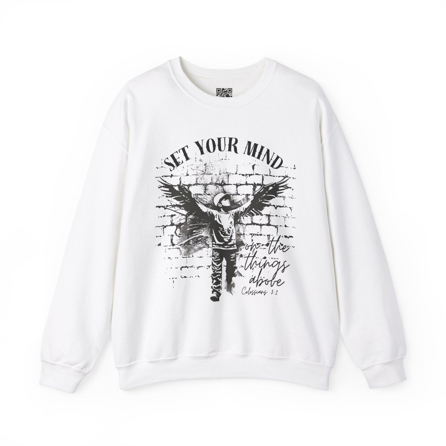 Set Your Mind on the Things Above Unisex Heavy Blend Crewneck Sweatshirt, Christian Merch, Christian Streetwear, Ministry Shirt, Faith Based Shirt, Jesus Apparel
