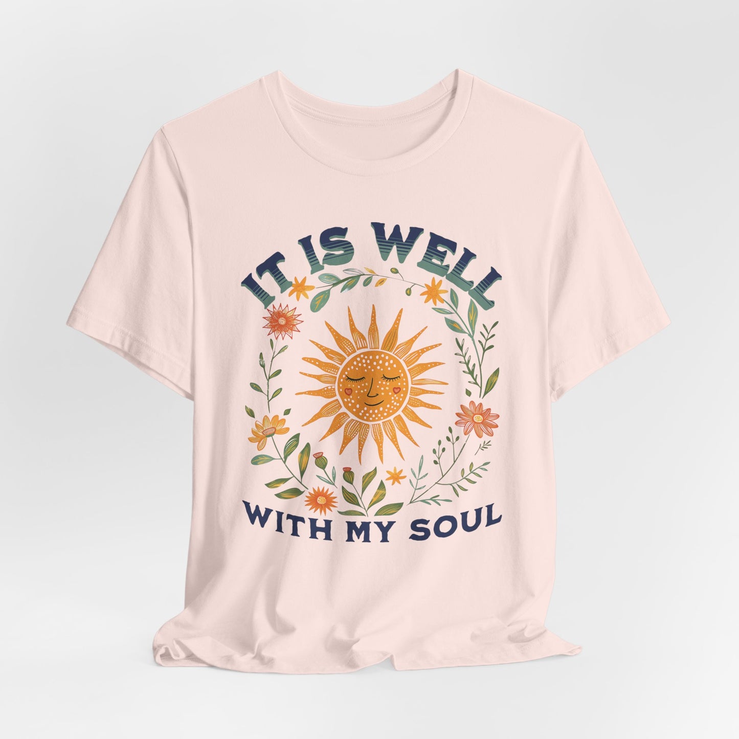 It is Well with my Soul Unisex Jersey Short Sleeve Tee, Christian Merch, Jesus Loves You, Faith Based Shirt, Christian Apparel, Jesus Apparel