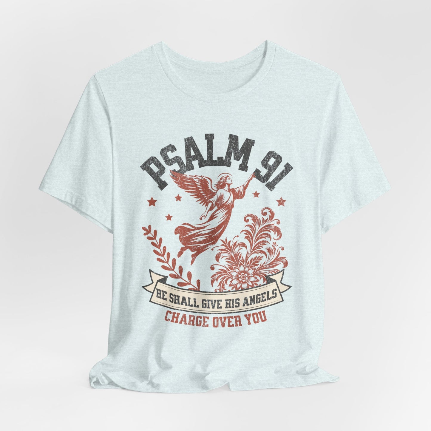 Psalm 91 T-Shirt - Unisex Jersey Short Sleeve Tee, Christian Merch, Christian Streetwear, Faith Based Shirt, Jesus Apparel
