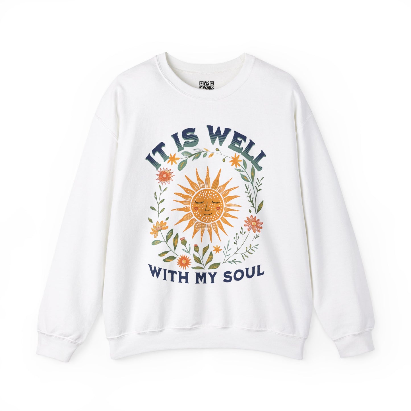 It is Well with my Soul Unisex Heavy Blend Crewneck Sweatshirt, Christian Merch, Christian Streetwear, Ministry Shirt, Faith Based Shirt, Jesus Apparel