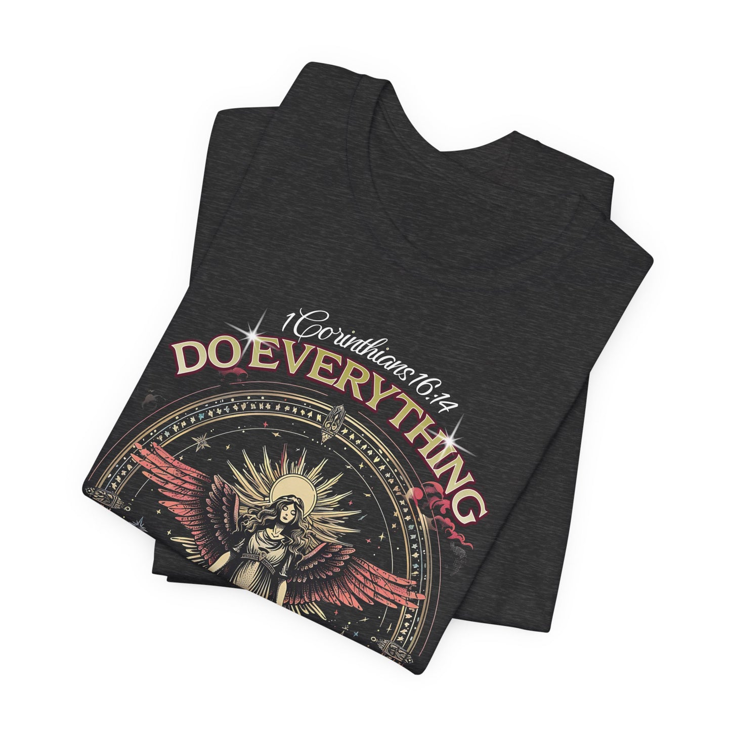 Do Everything in Love T-Shirt - Unisex Jersey Short Sleeve Tee, Christian Merch, Christian Streetwear, Faith Based Shirt