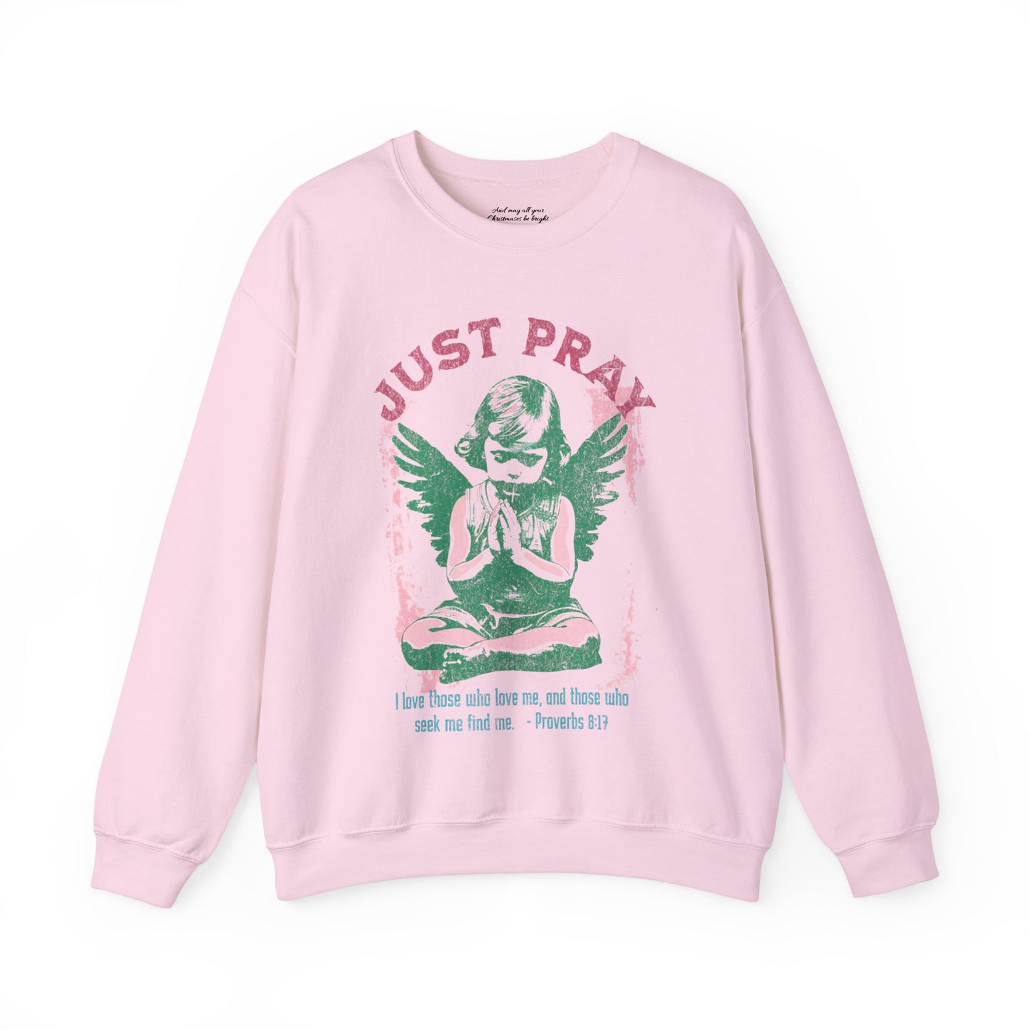Just Pray Sweatshirt, Unisex Heavy Blend™ Crewneck, Christian Streetwear, Jesus Apparel, Inspirational Clothing, Faith Based Apparel