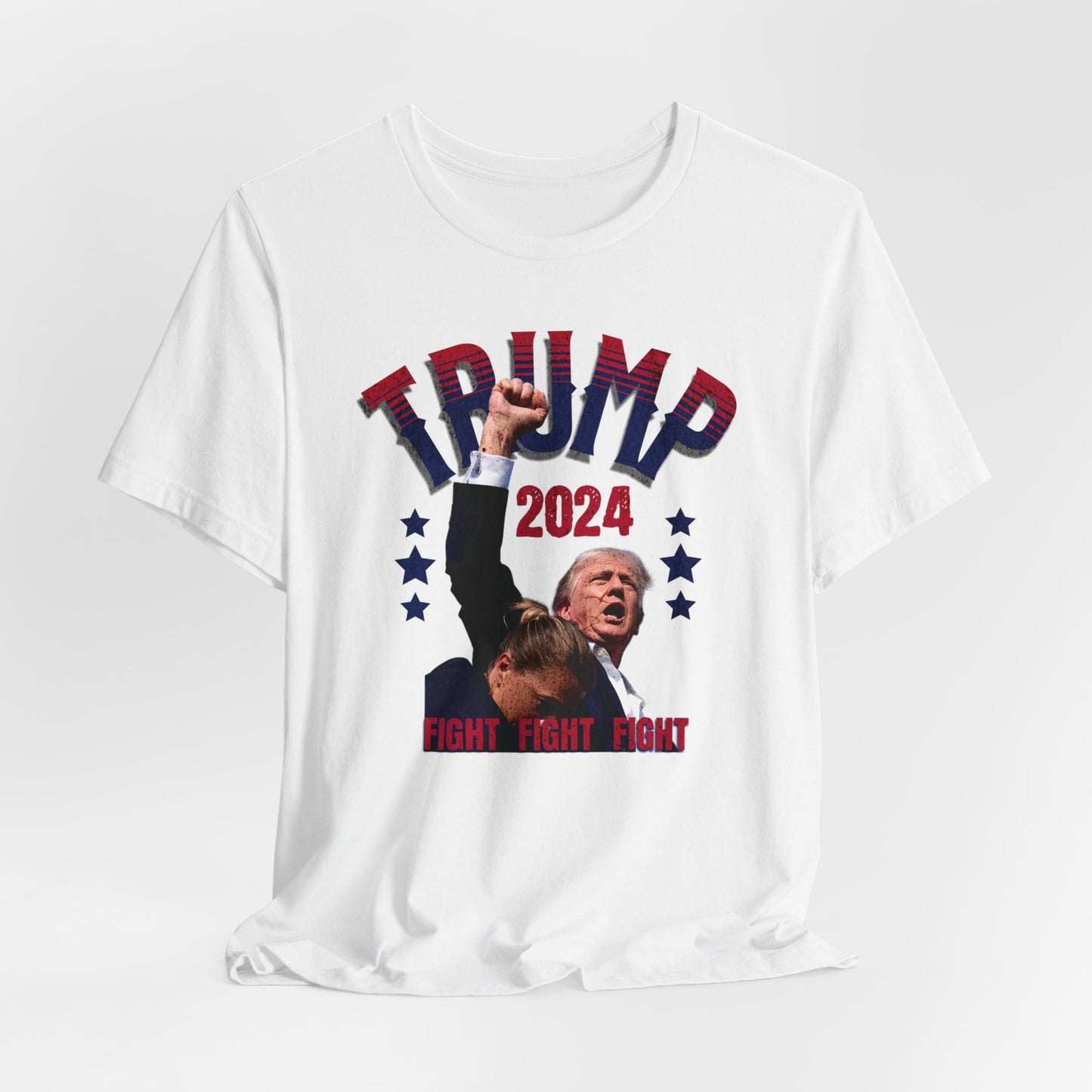 Trump 2024 T-Shirt - Unisex Jersey Short Sleeve Tee, Election Apparel, Election 2024, Trump Apparel, Fight Fight Fight