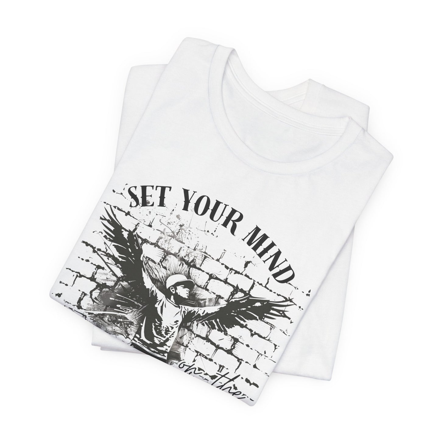 Set Your Mind on the Things Above Unisex Jersey Short Sleeve Tee, Christian Merch, Jesus Loves You, Faith Based Shirt, Christian Apparel, Jesus Apparel