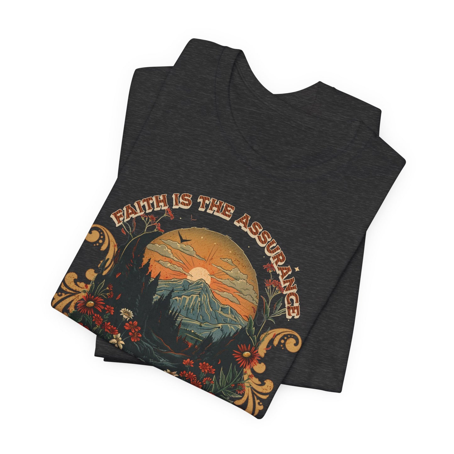 Hebrews 11:1 T-Shirt - Unisex Jersey Short Sleeve Tee, Christian Merch, Christian Streetwear, Faith Based Shirt