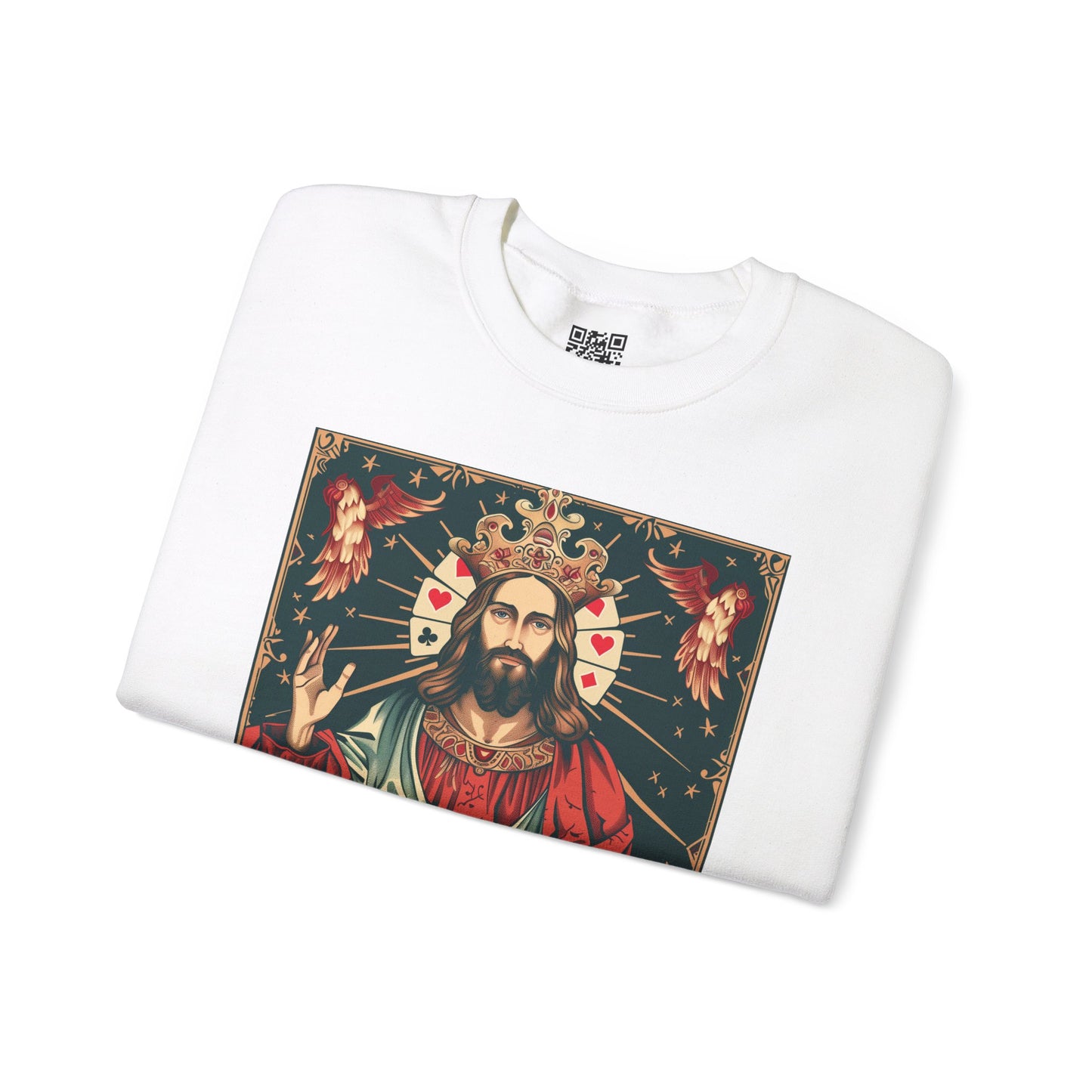 King of Kings Unisex Heavy Blend Crewneck Sweatshirt, Christian Merch, Christian Streetwear, Ministry Shirt, Faith Based Shirt, Jesus Apparel