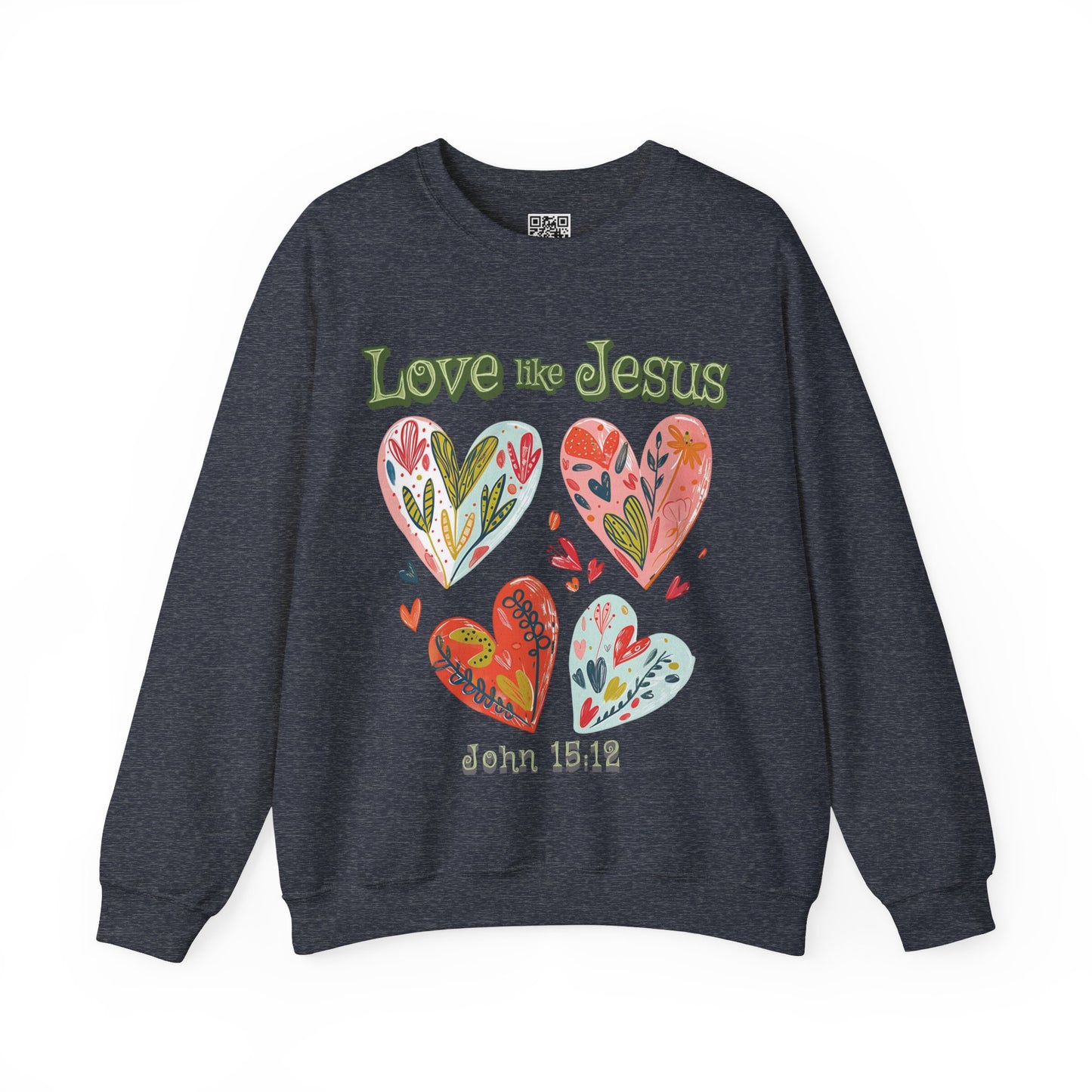 Love like Jesus Unisex Heavy Blend Crewneck Sweatshirt, Christian Merch, Christian Streetwear, Ministry Shirt, Faith Based Shirt, Jesus Apparel