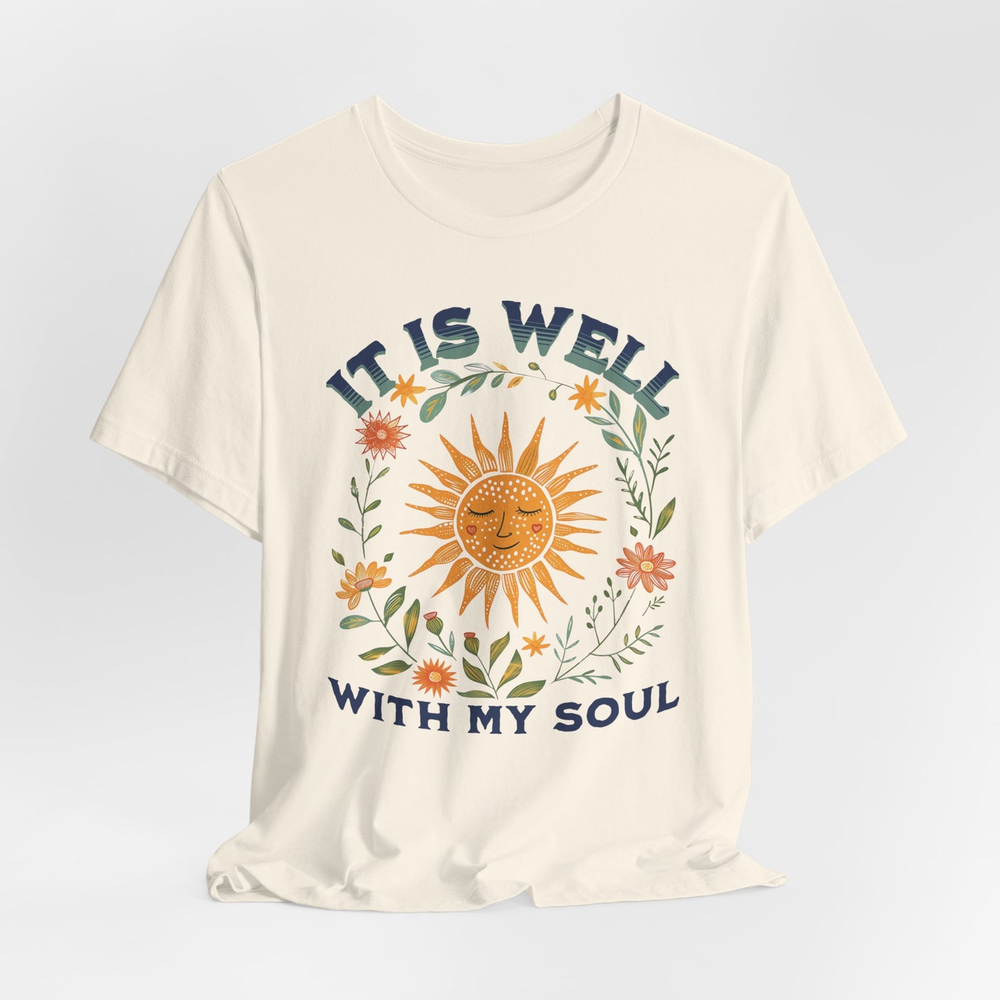 It is Well with my Soul Unisex Jersey Short Sleeve Tee, Christian Merch, Jesus Loves You, Faith Based Shirt, Christian Apparel, Jesus Apparel