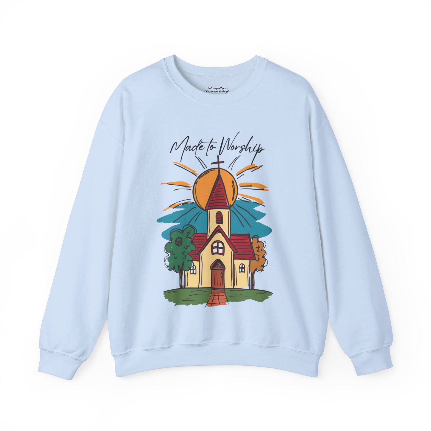 Made to Worship Sweatshirt, Unisex Heavy Blend™ Crewneck, Christian Apparel, Biblical Clothing, Inspirational Apparel, Jesus Shirt