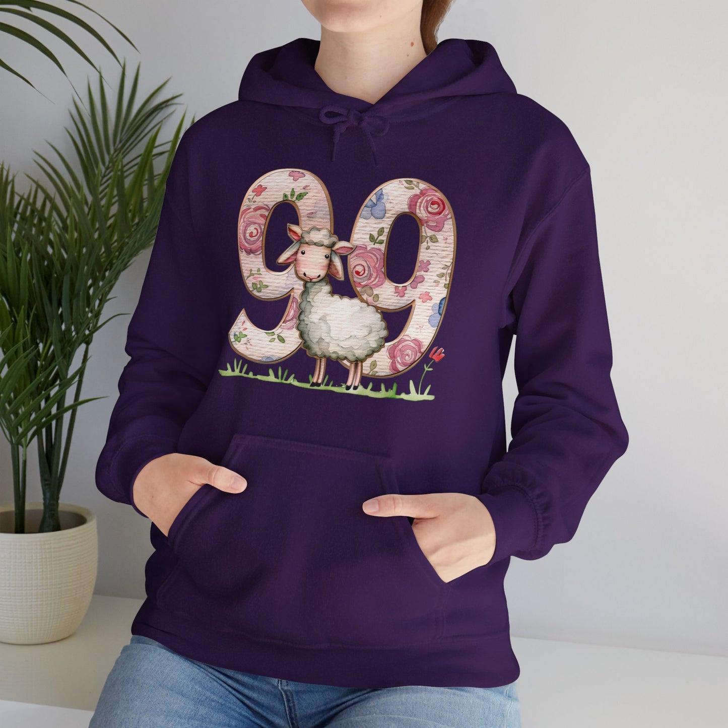 He Leaves the 99 Unisex Heavy Blend™ Hooded Sweatshirt, Christian Merch, Christian Streetwear, Ministry Shirt, Faith Based Shirt, Praise Hoodie