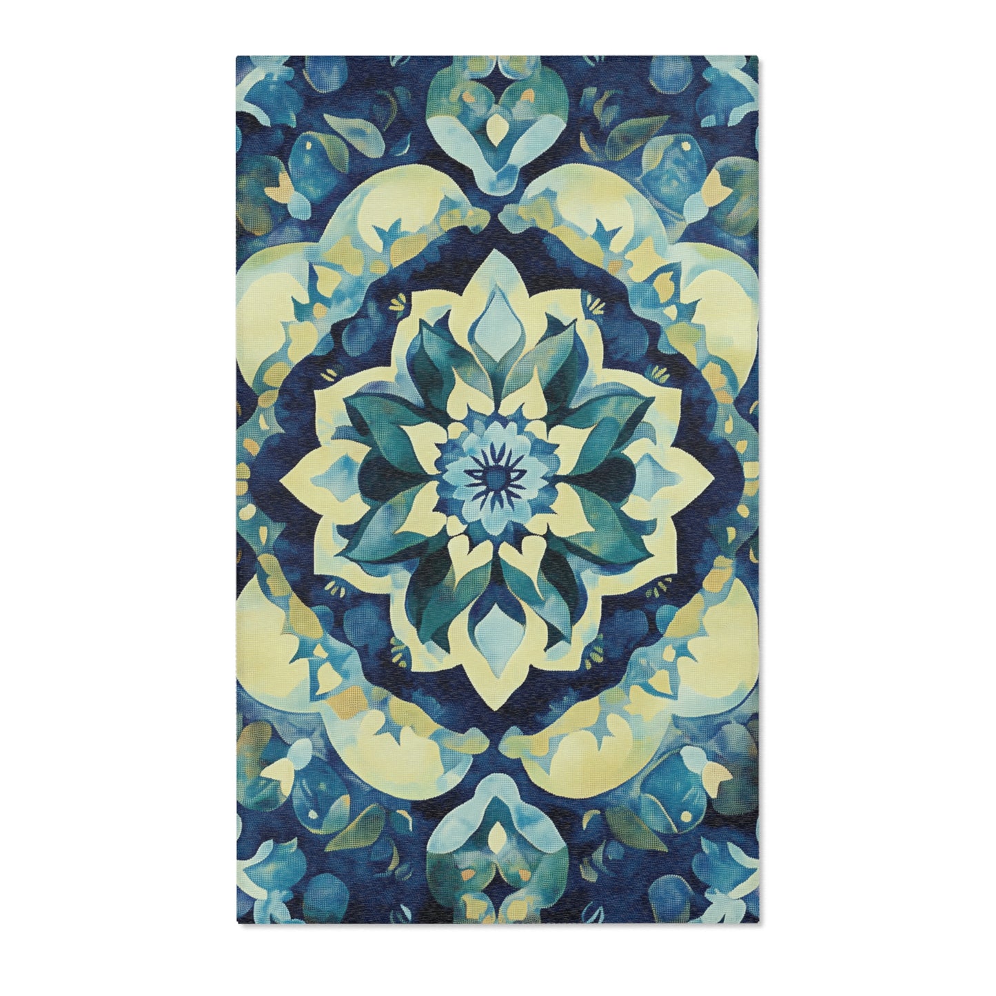 Modern Boho Floral Area Rug, Funky, Colorful, & Unique Area Rugs, Custom Print Rug Bathmat, 3 Sizes-24x36 in, 36x60 in and 48x72 in