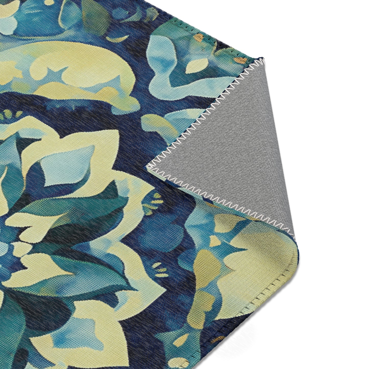 Modern Boho Floral Area Rug, Funky, Colorful, & Unique Area Rugs, Custom Print Rug Bathmat, 3 Sizes-24x36 in, 36x60 in and 48x72 in