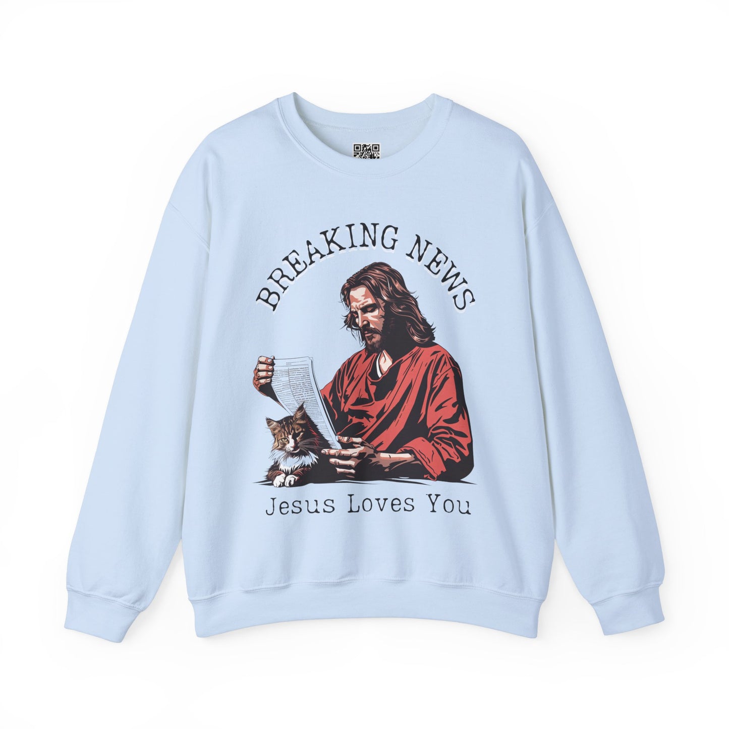 Jesus Loves You Unisex Heavy Blend Crewneck Sweatshirt, Christian Merch, Christian Streetwear, Ministry Shirt, Faith Based Shirt, Jesus Apparel