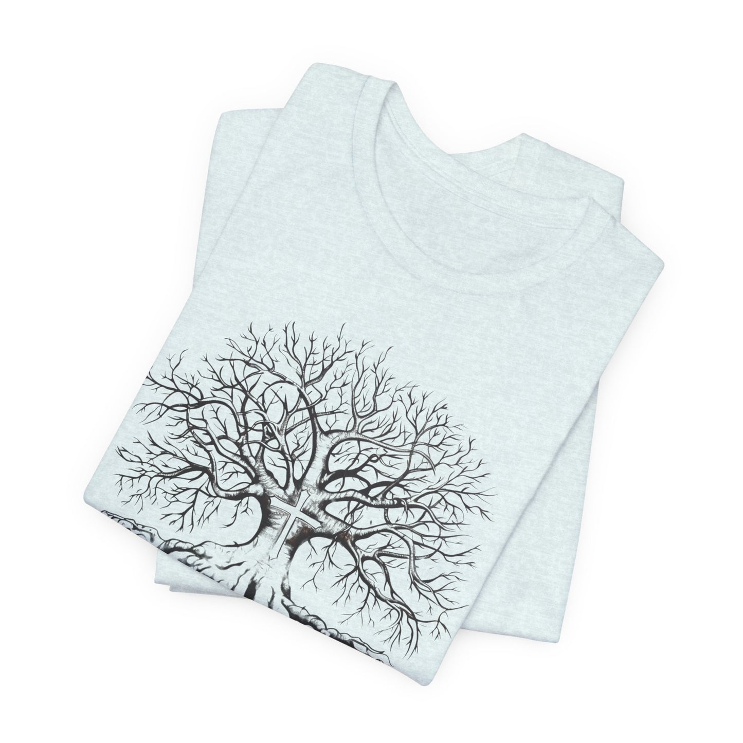 Rooted in Christ Unisex Jersey Short Sleeve Tee, Christian Merch, Jesus Loves You, Faith Based Shirt, Christian Apparel, Jesus Apparel