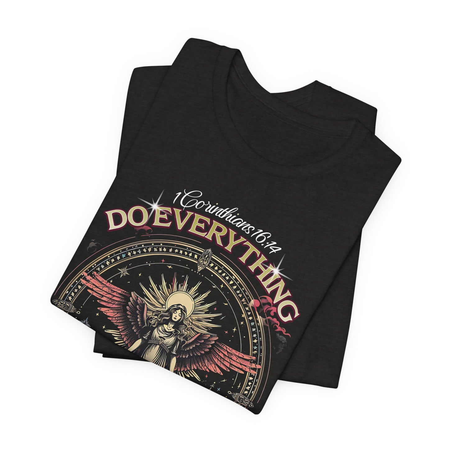 Do Everything in Love T-Shirt - Unisex Jersey Short Sleeve Tee, Christian Merch, Christian Streetwear, Faith Based Shirt