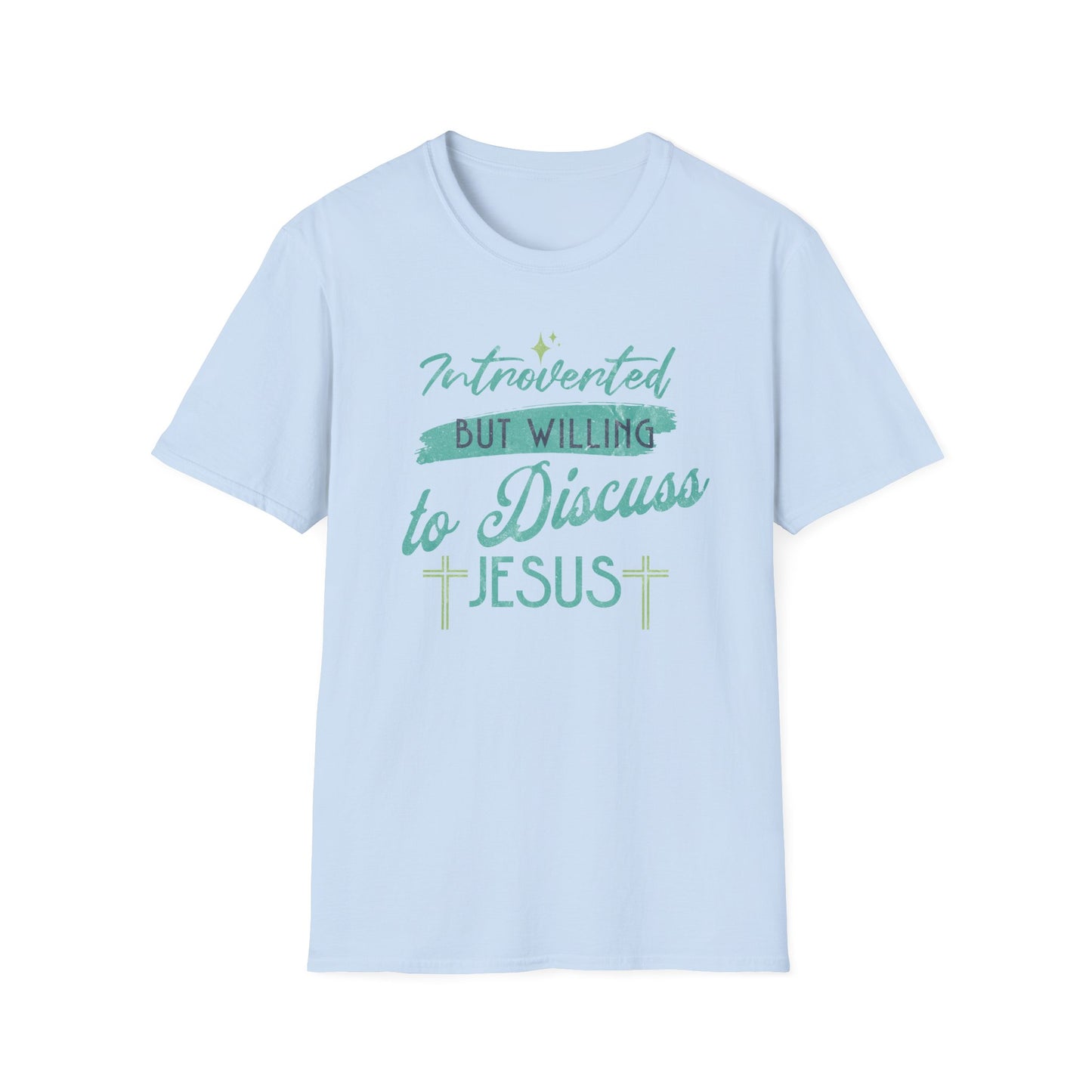 Introverted Christian Unisex Softstyle T-Shirt - Christian Streetwear, Jesus Apparel, Religious Clothing, Spiritual Merch, Faith Based Shirt