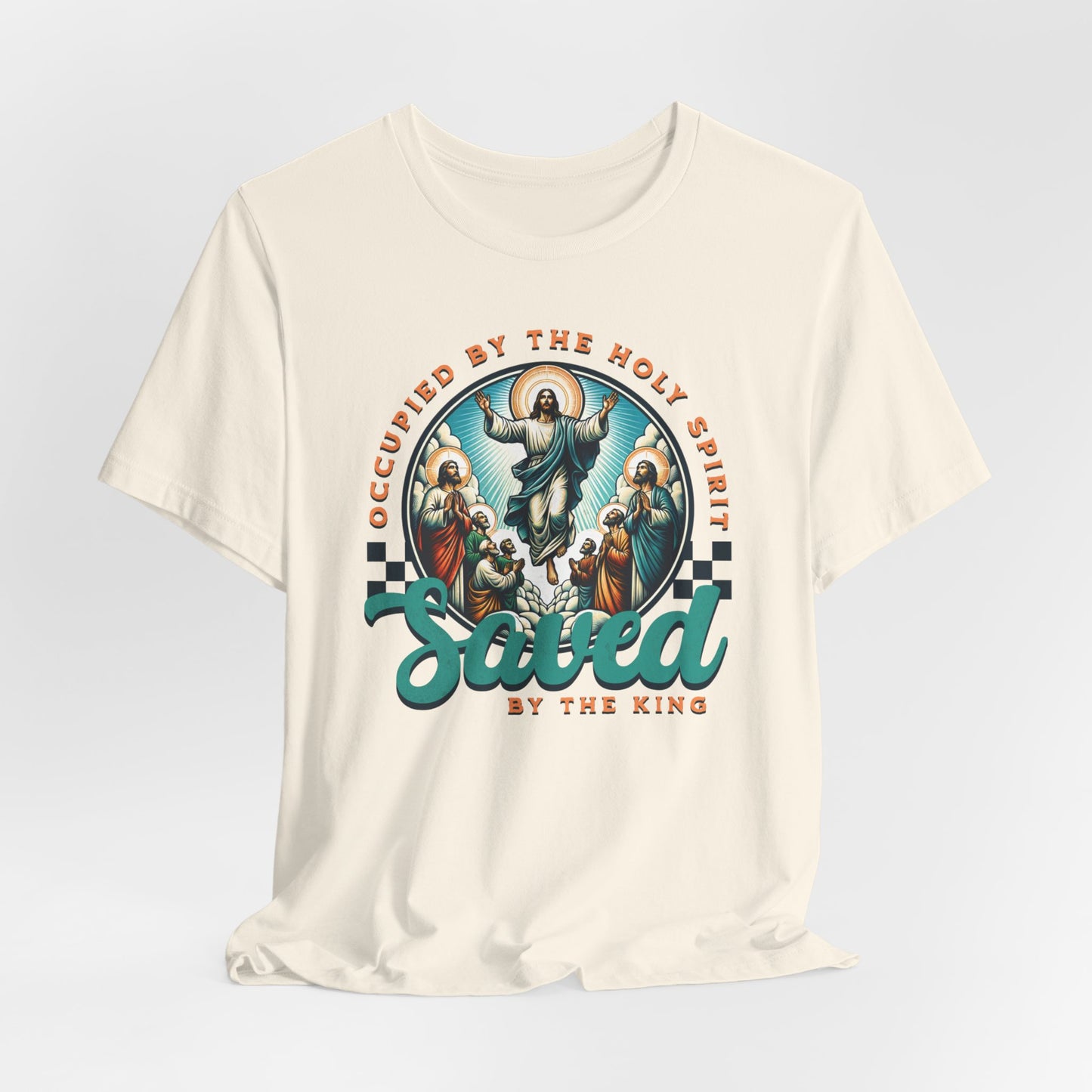 Occupied by the Holy Spirit T-Shirt, Unisex Jersey Crewneck, Jesus is the Reason, Jesus is King, Christian Merch, Glory to God