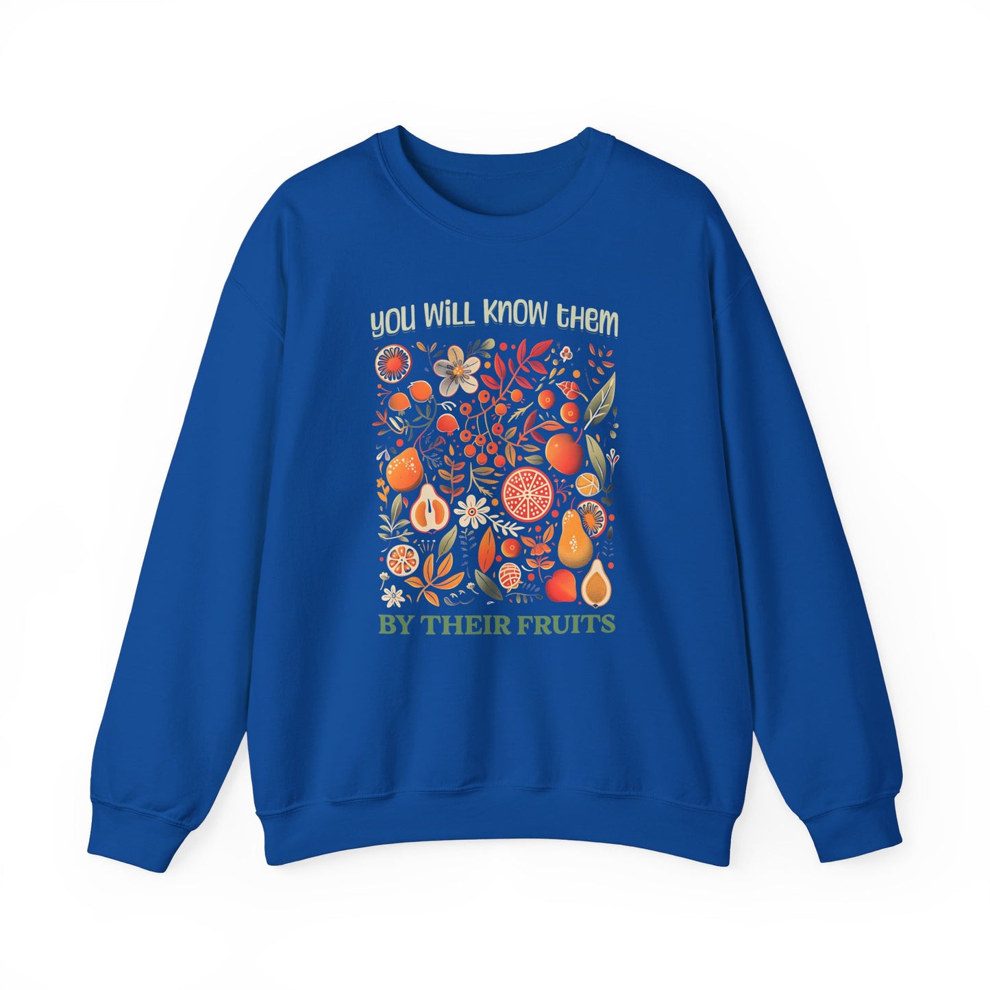 Fruits of the Spirit Unisex Heavy Blend Crewneck Sweatshirt, Christian Merch, Christian Streetwear, Ministry Shirt, Faith Based Shirt, Praise Sweater