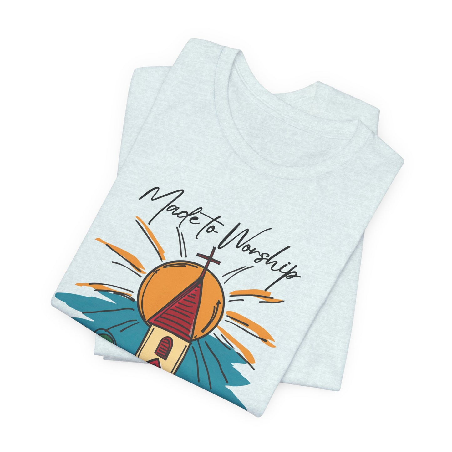 Made to Worship T-shirt - Unisex Jersey Short Sleeve Tee, Christian Merch, Christian Streetwear, Faith Based Shirt, Christian Apparel, Christian Shirts