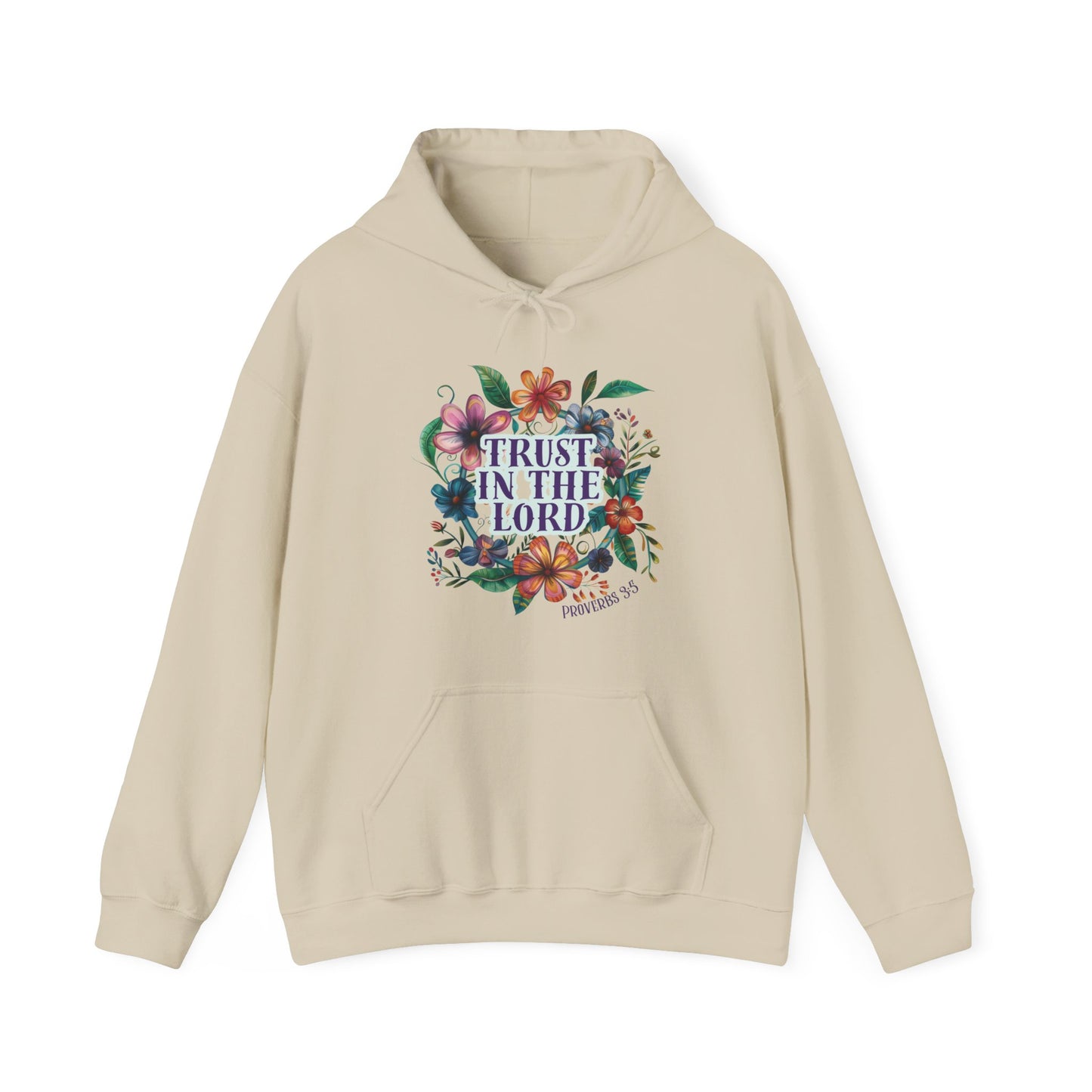 Trust in the Lord Unisex Heavy Blend™ Hooded Sweatshirt, Christian Merch, Christian Streetwear, Ministry Shirt, Faith Based Shirt, Praise Hoodie