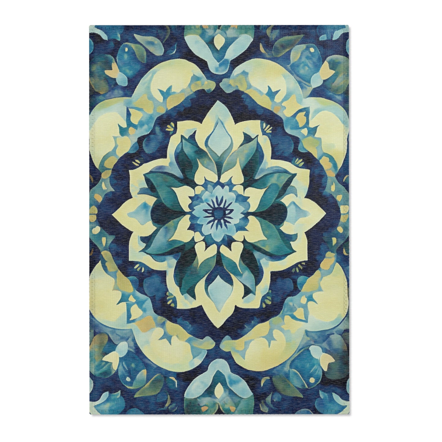 Modern Boho Floral Area Rug, Funky, Colorful, & Unique Area Rugs, Custom Print Rug Bathmat, 3 Sizes-24x36 in, 36x60 in and 48x72 in